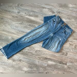 Mother Denim The Insider Crop Fray Size 25